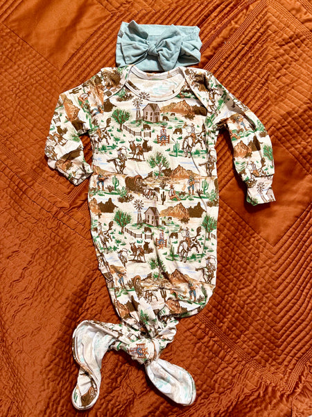 Out West Bamboo Infant Gown WS