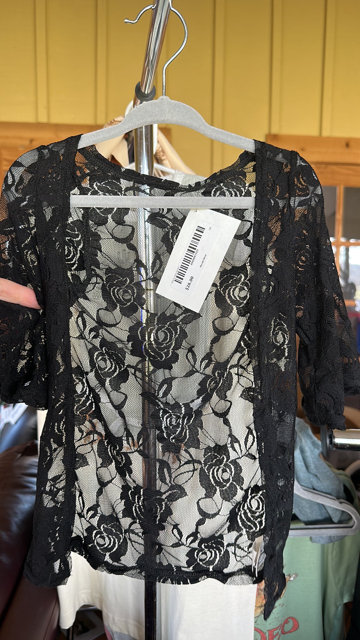 Black Lace Duster 6M