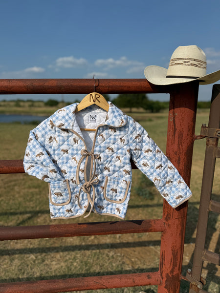 The Gingham Pony Quilted Jacket