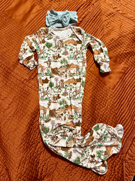 Out West Bamboo Infant Gown WS