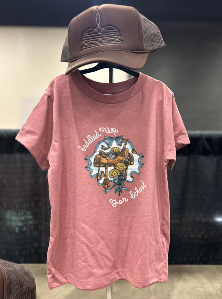 Girls Saddled Up for School Tee