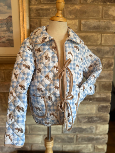 The Gingham Pony Quilted Jacket