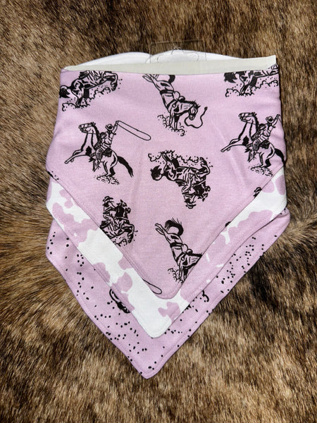 Dream Big Cowgirl Drool Bib Set