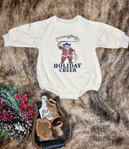 Wrangling Holiday Cheer Bubble Romper