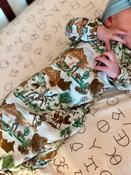 Out West Bamboo Infant Gown WS