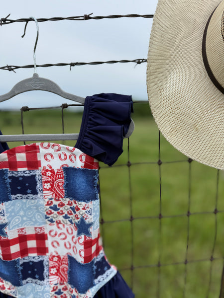 Patriotic Patchwork Swimsuit