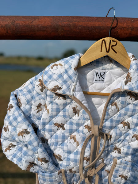 The Gingham Pony Quilted Jacket