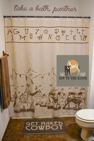 Cattle Drive Shower Curtain